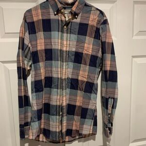 Goodthreads Men's Plaid Button-Down Shirt - Blue, Pink, Gray